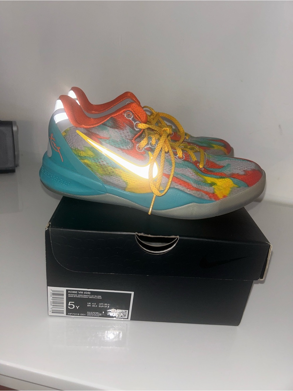 Nike Kobe 8 Protro Venice Beach Basketball Sneakers Youth 5Y